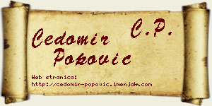 Čedomir Popović vizit kartica